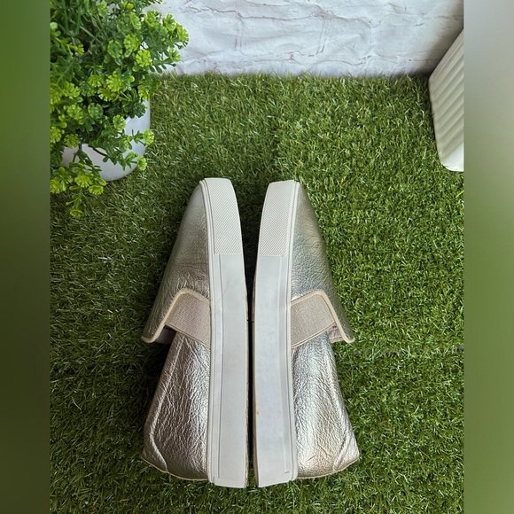 Birdies The Swift Slip-on leather sneakers metallic gold women' size 7 - Picture 14 of 16
